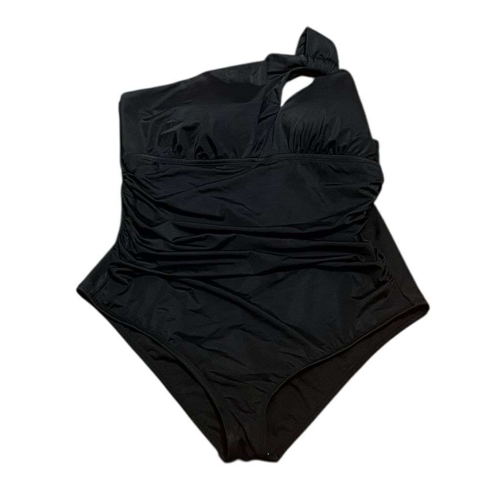Sofia Vergara Women’s Black One Shoulder Swimsuit, Size XL, NWOT - Picture 4 of 7